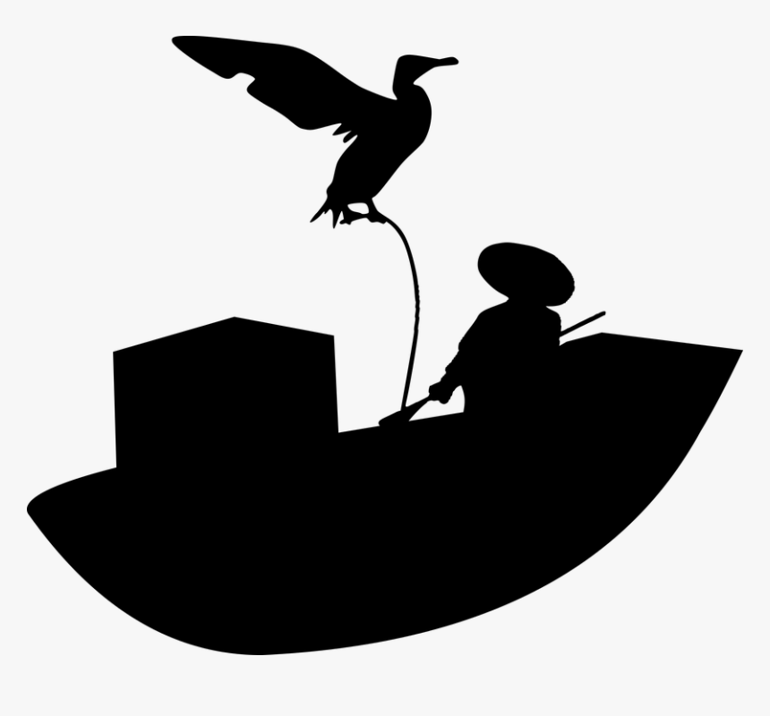 Fisherman, Fishing, Boat, Silhouette, Traditional - Silhueta Pescadores Png, Transparent Png