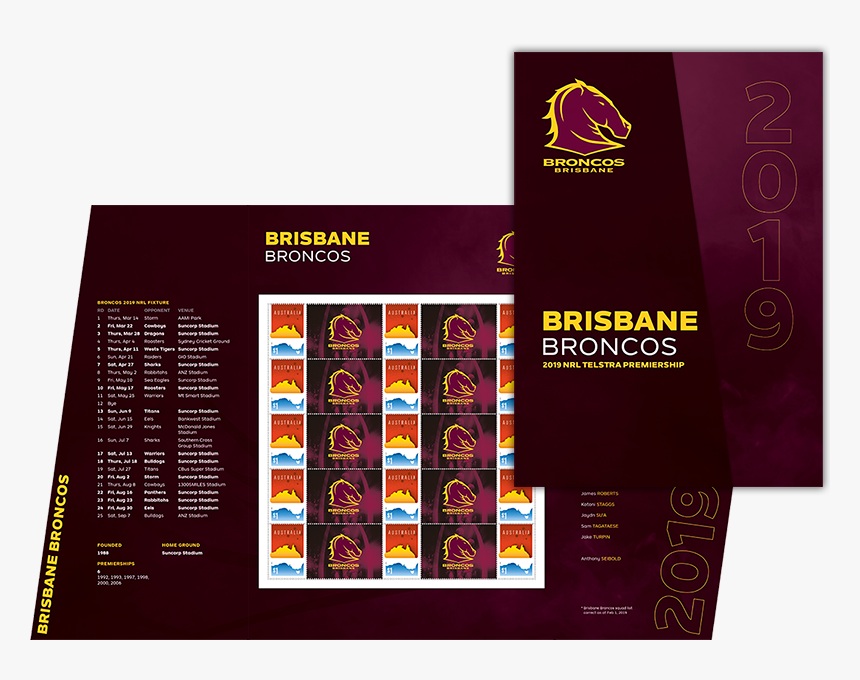 Nrl 2019 Brisbane Broncos Stamp Pack Product Photo - Fremantle Dockers 2019, HD Png Download