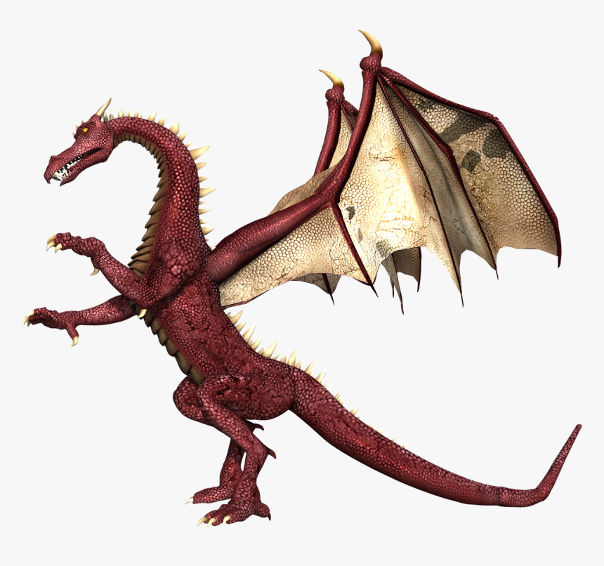 Realistic Dragon White Background, HD Png Download