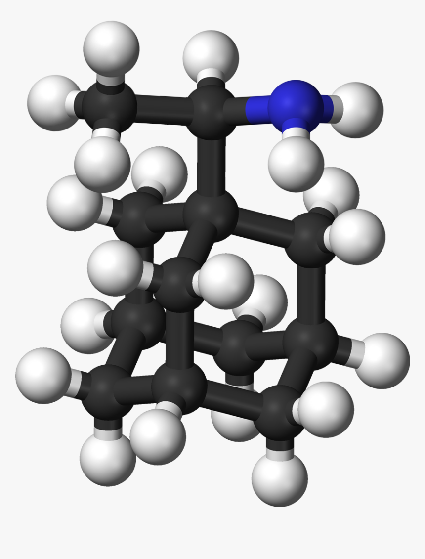 Rimantadine 3d Balls Ball And Stick Model Of The Rimantadine - Adamantane, HD Png Download