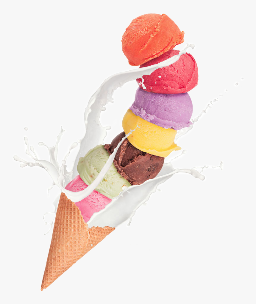 Ice Cream Cone Milk Chocolate Ice Cream - Ice Cream Milk Background, HD Png Download