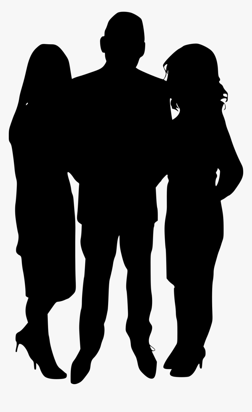 Group Posing Silhouette, HD Png Download