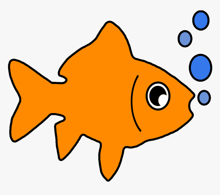 Gold Fish Clipart Fish Pond - Clip Art Orange Fish, HD Png Download
