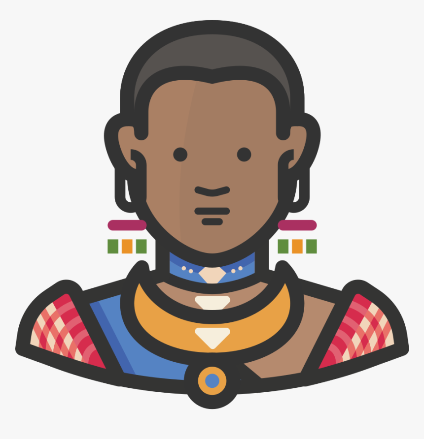 Traditional African Woman Icon - African Woman Icon Png, Transparent Png