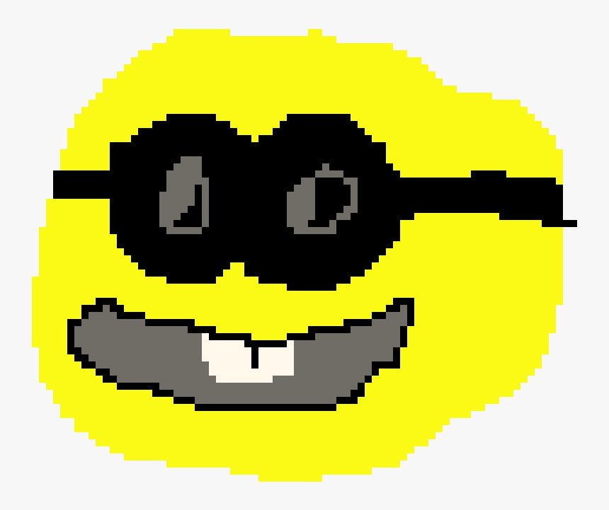 Minnion Emoji Cool Glasses - Pixel Emoji With Glasses, HD Png Download