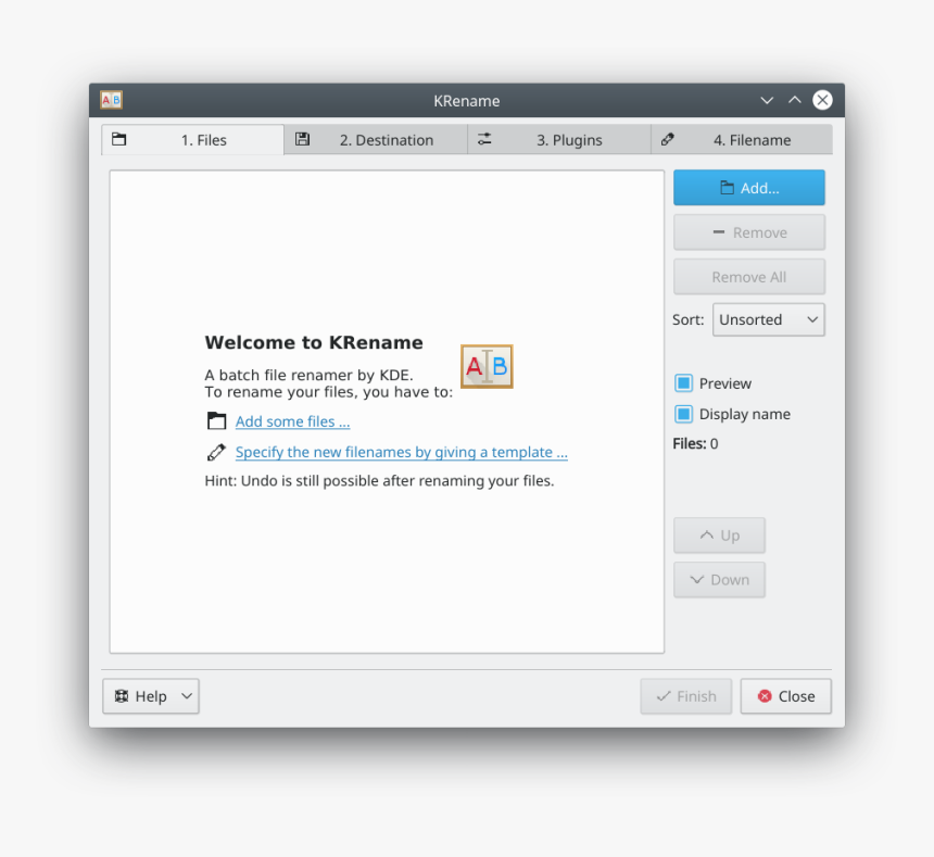Krename-start - Kde 5.15 Change Icon Size, HD Png Download