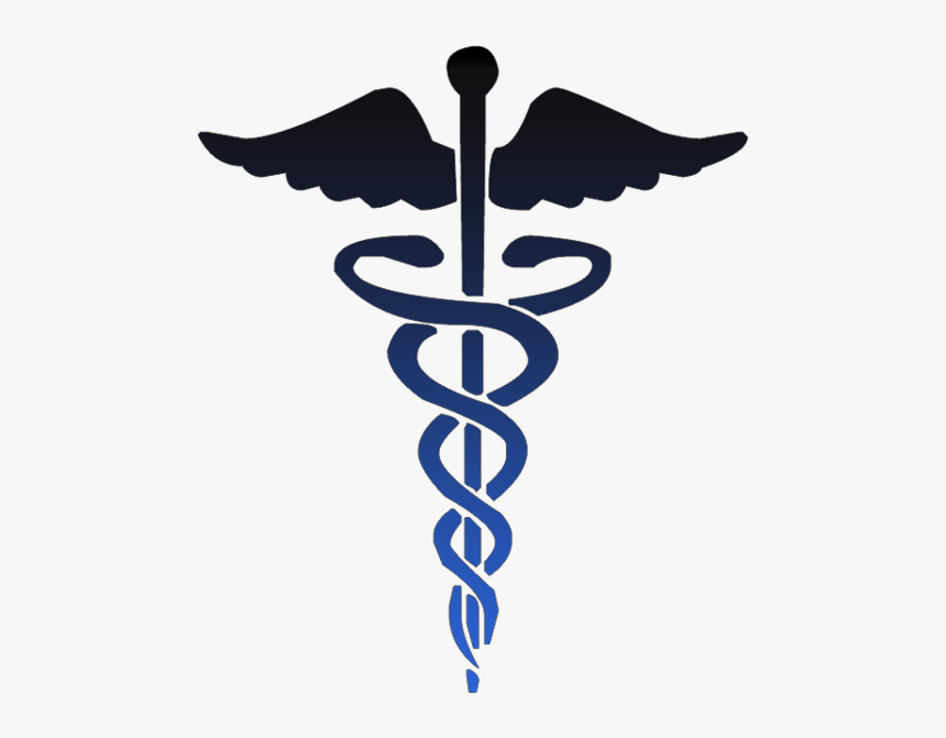 Caduceus Medical Symbol Black - Clip Art Medical Symbol, HD Png Download