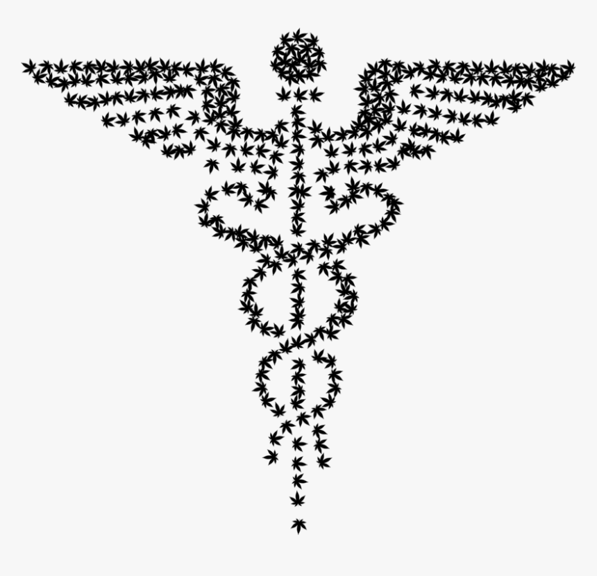 Line Art,plant,leaf - Medical Marijuana Clipart Black And White, HD Png Download