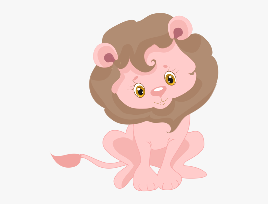 Sublimation Transfer Pink Jungle Animal Lion Design - Baby Animal Theme Baby Shower, HD Png Download