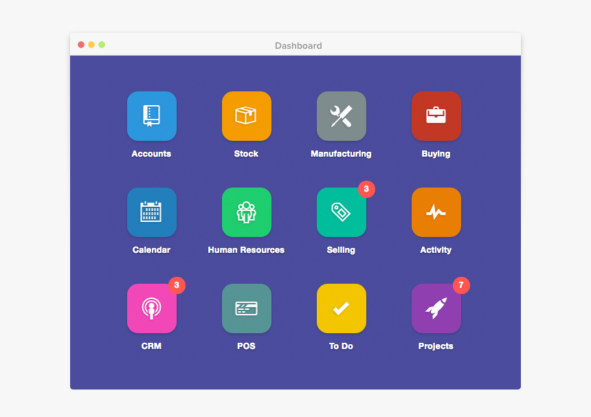 Erpnext Dashboard Shot - Erpnext Dashboard, HD Png Download