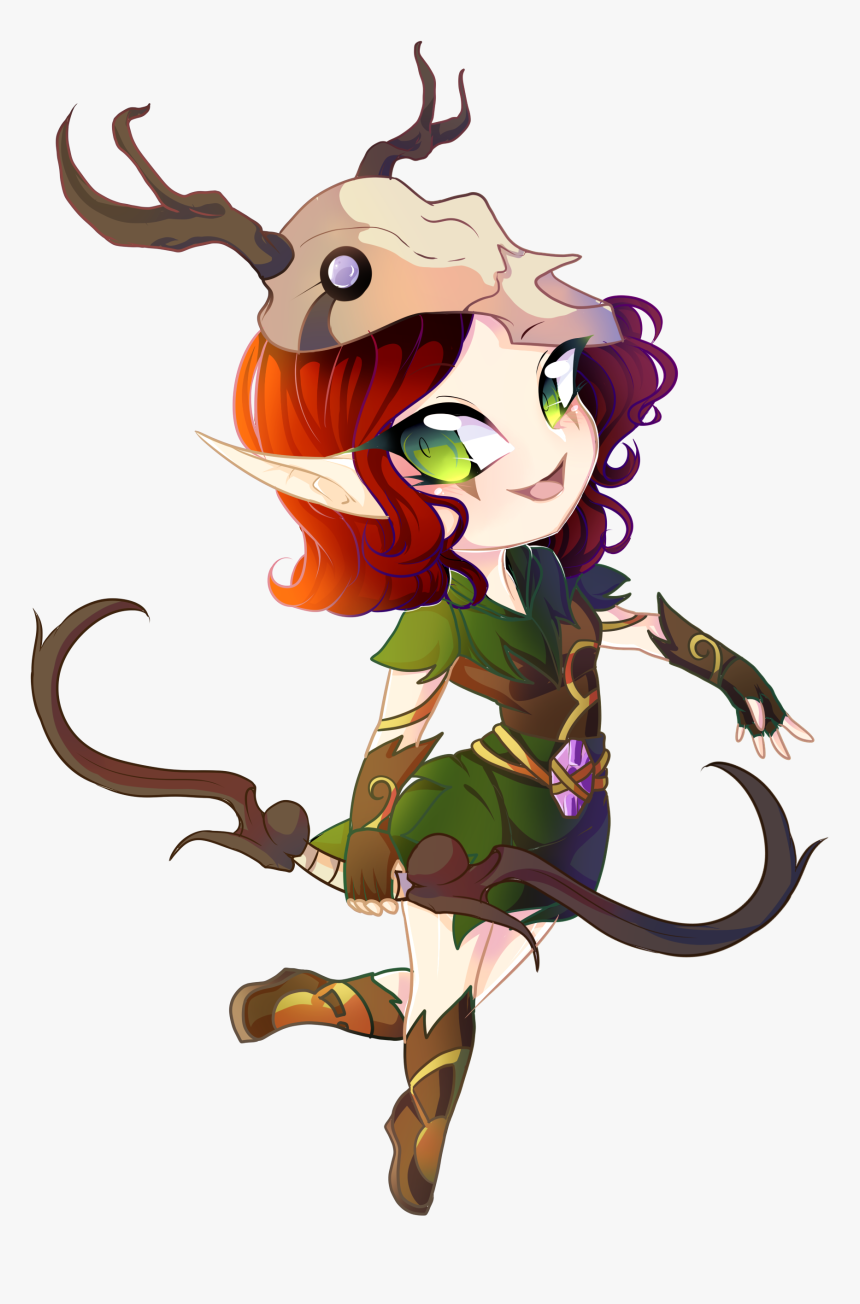 My Friend Drew Chibi Grovewarden Ember - Cartoon, HD Png Download
