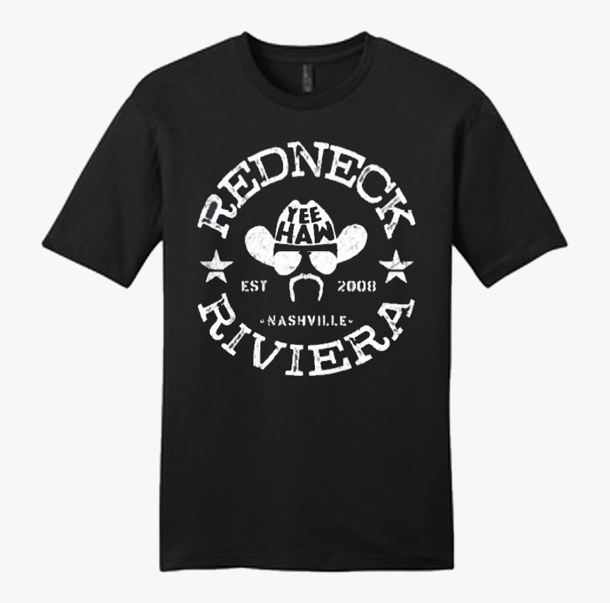 Redneck Riviera Unisex Black Yee Haw Tee 
 Title Redneck - District Dt6000 Heather Navy, HD Png Download