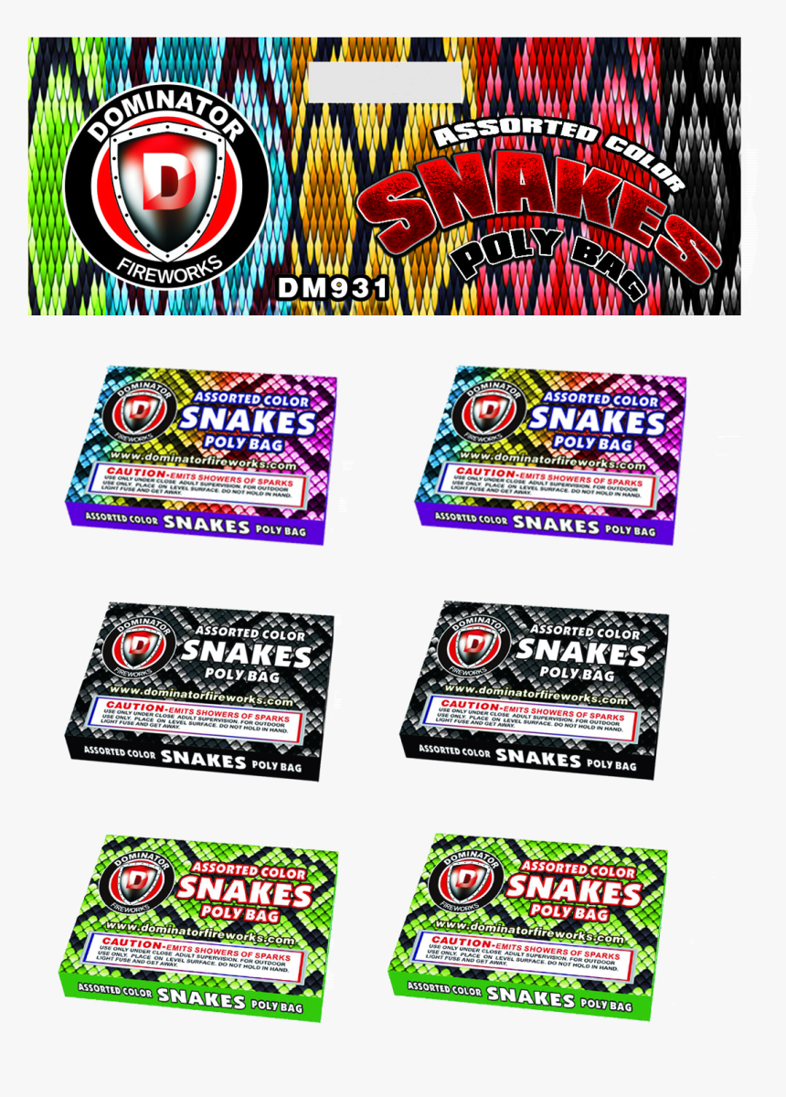 Assorted Color Snakes - Safe And Sane Assorted Snakes, HD Png Download