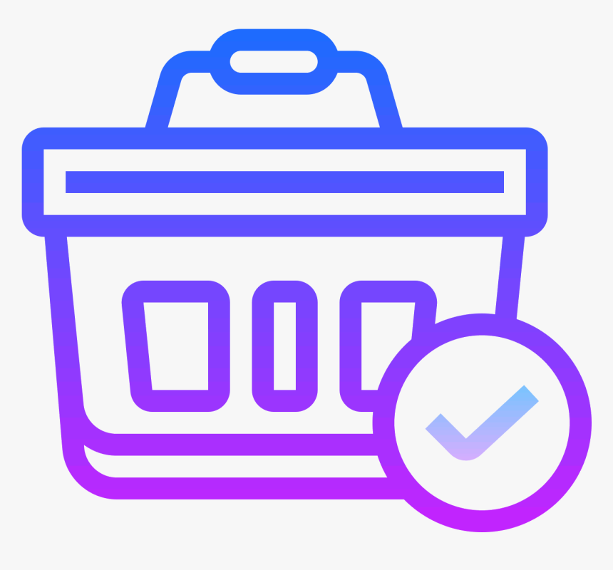 A Paid Icon Is Shown With A Hand Basket That You Go, HD Png Download