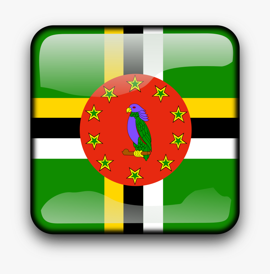 Green,rectangle,flag Of Dominica - Flag Of Dominican Republic Green, HD Png Download