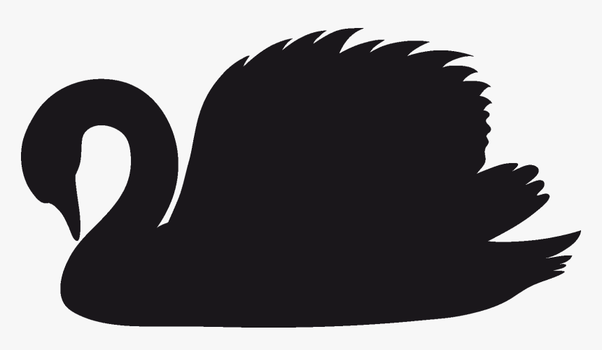 Grab And Download Swan Png Clipart - Black And White Swan Png, Transparent Png