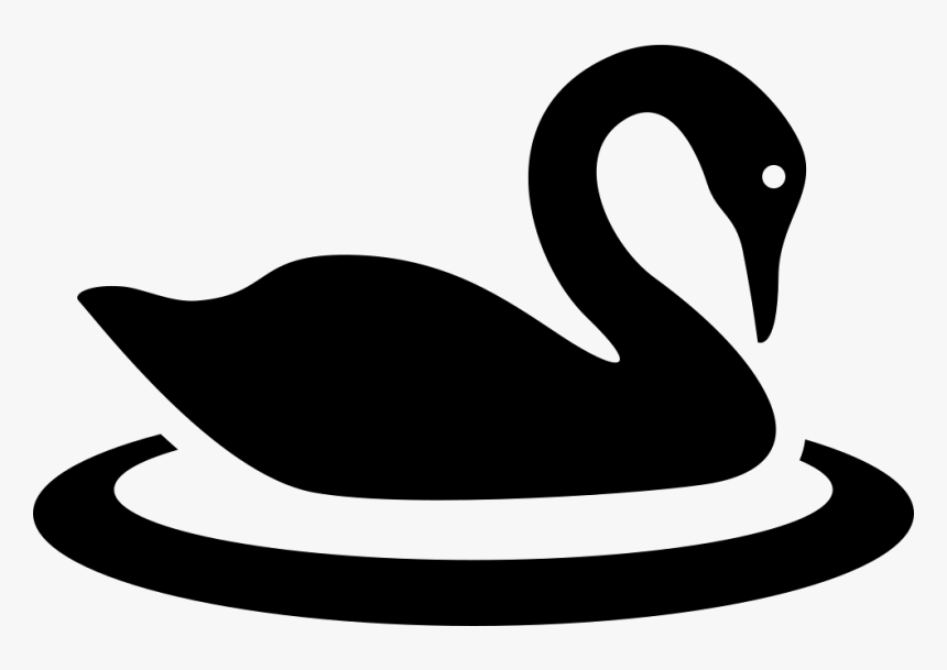 Swan In Water Circle - Black Swan Icon Png, Transparent Png