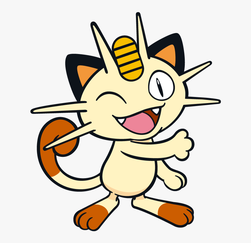 Meowth Pokemon Character Vector Art - Meowth Pokemon, HD Png Download