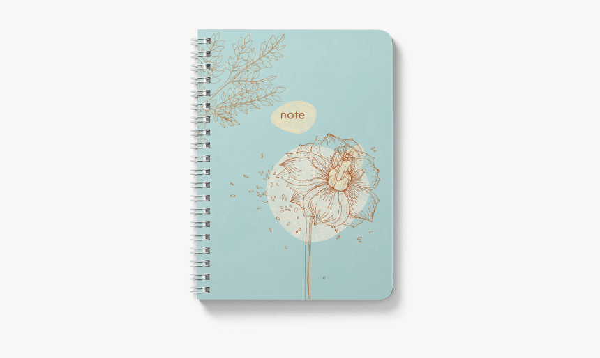 Dandelion Design Spiral Notebook - Zinnia, HD Png Download