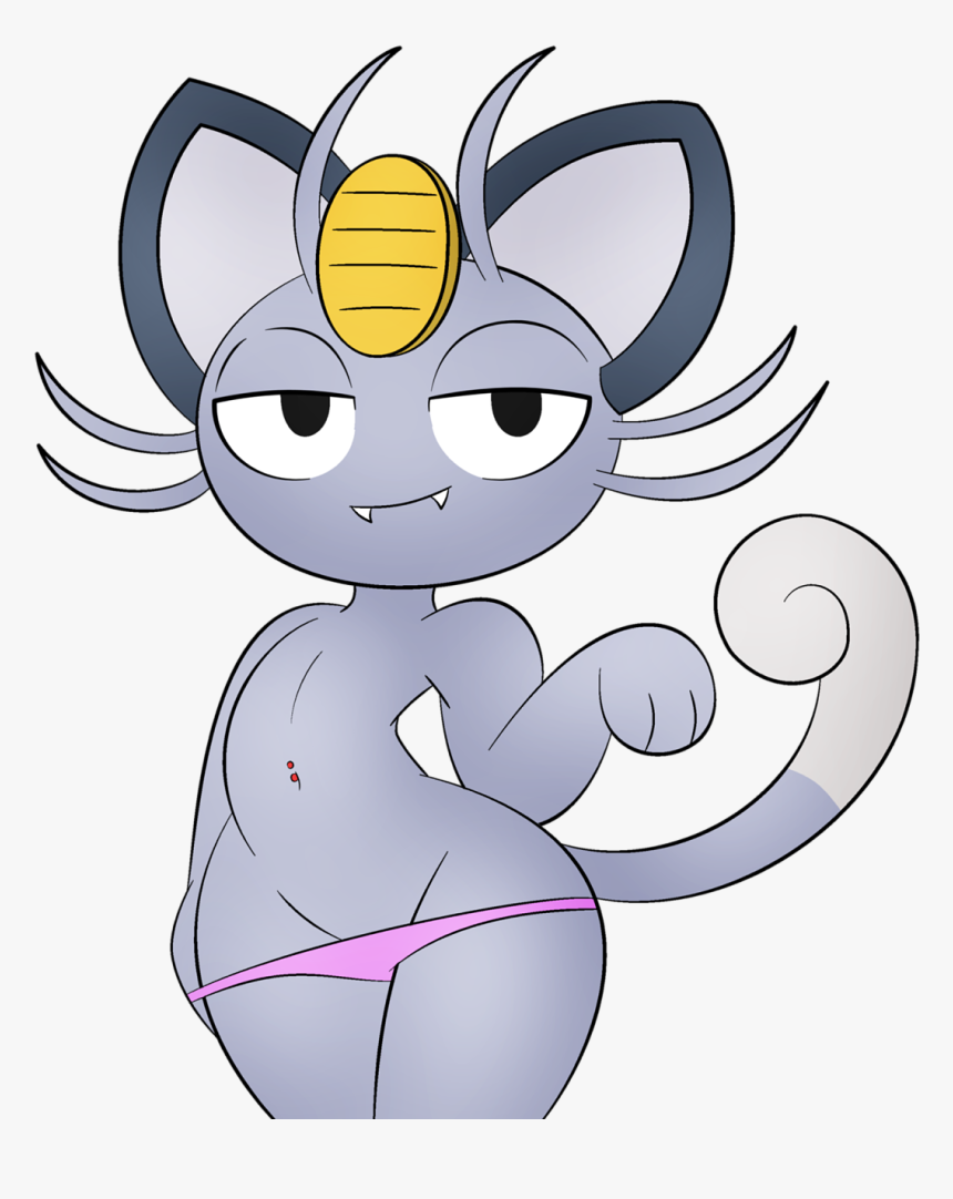 Alolan Meowth Anthro - Cartoon, HD Png Download