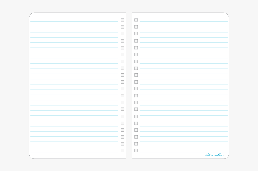 Rite In The Rain Spiral Notebook - Transparent Png For Blank Notebook, Png Download