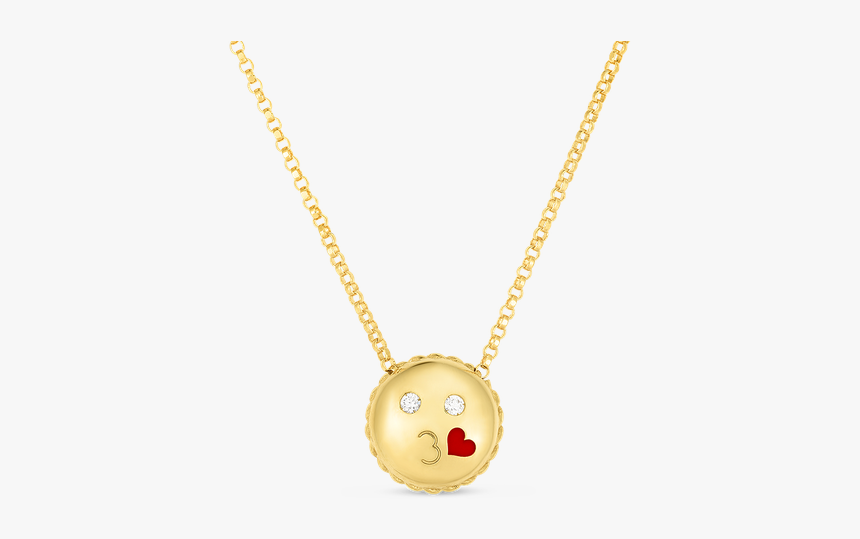 Roberto Coin Kiss Emoji Pendant With Diamonds - Locket, HD Png Download