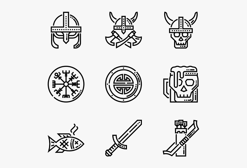 Viking - Hand Drawn Icon Png, Transparent Png
