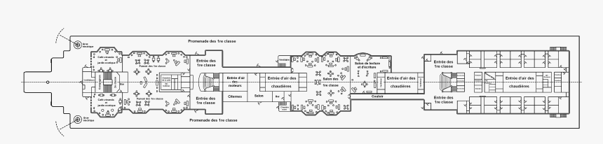 Titanic A-deck French - Titanic First Class Smoking Room Map, HD Png ...