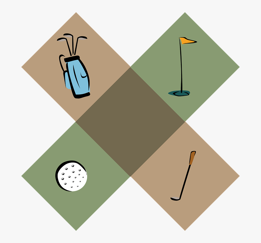 Golf, Symbols, Golfing, Hole, Tee, Flag, Golf Stick - Golf, HD Png Download