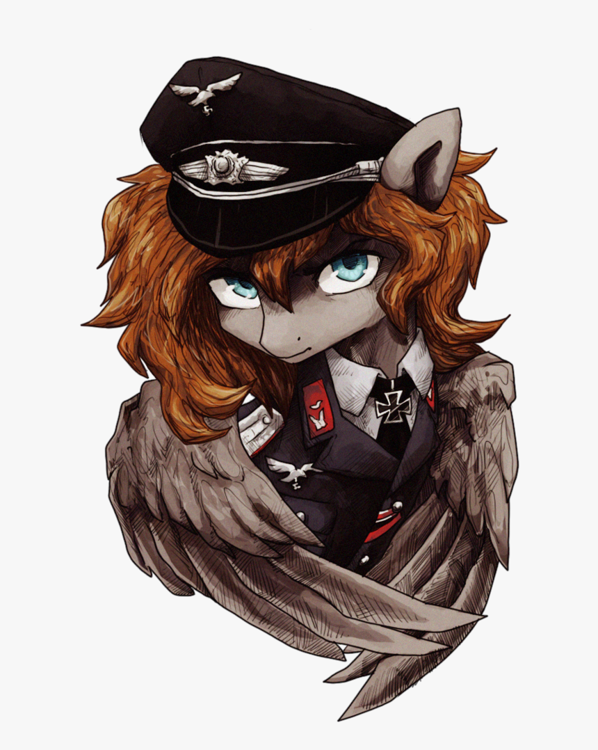 Koviry, Aryan Pony, Clothes, Female, Hat, Iron Cross, - Illustration, HD Png Download