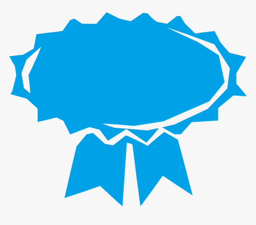 Blue,electric Blue,leaf - 8th Of Prize Ribbon, HD Png Download