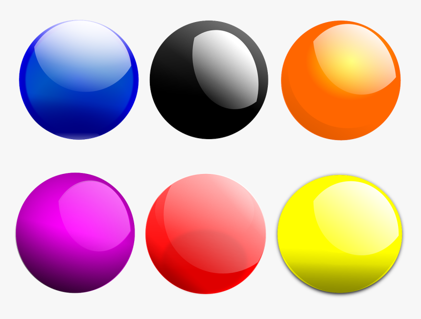 Balls Round Gloss Free Picture - Small Ball Clipart, HD Png Download