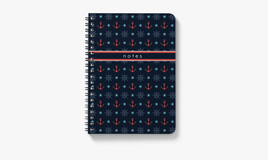 Anchor Pattern Spiral Notebook - Stole, HD Png Download