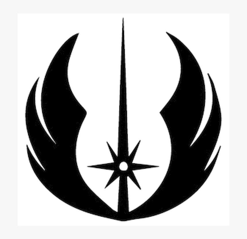 Jedi Logo Vinyl Decal Sticker

size Option Will Determine - Star Wars Symbols Jedi, HD Png Download