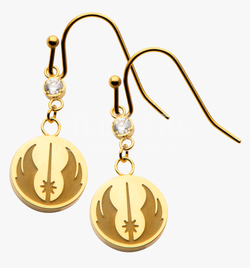 Star Wars Jedi Symbol Dangle Earrings - Earring, HD Png Download