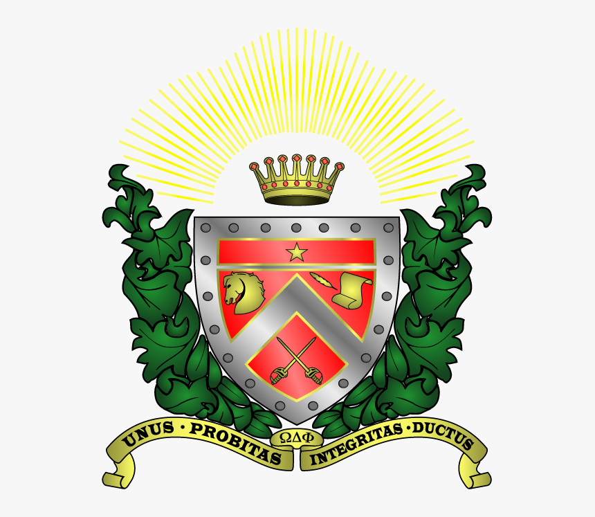 Omega Delta Phi Coat Of Arms - Omega Delta Phi Crest, HD Png Download
