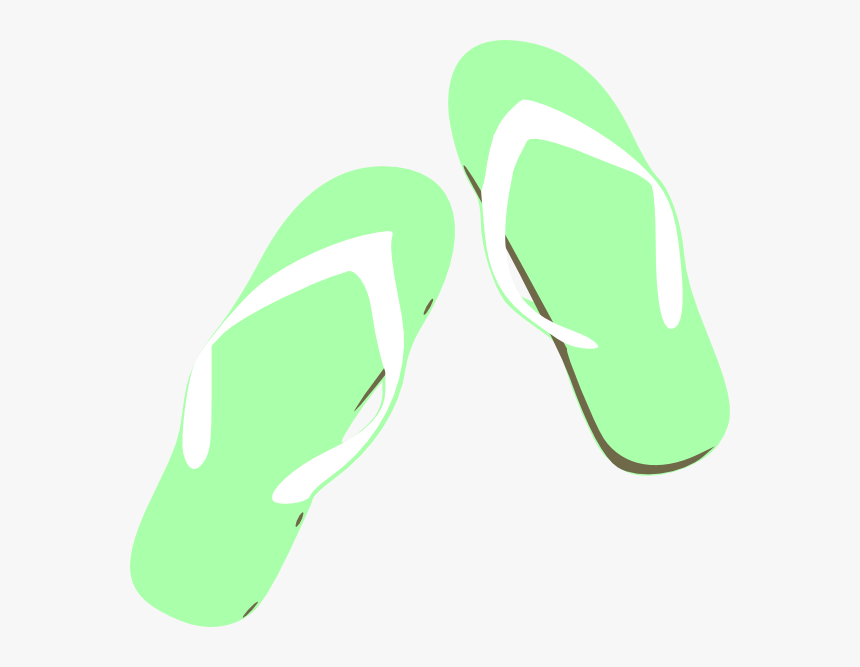 Green Flip Flops Svg Clip Arts - Flip-flops, HD Png Download