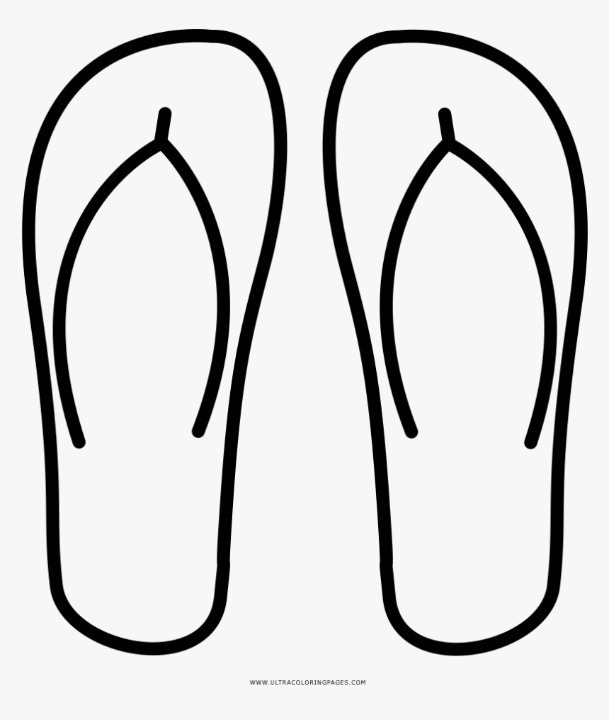 Clip Art Shoe Slide Sandal Transprent - Line Art, HD Png Download