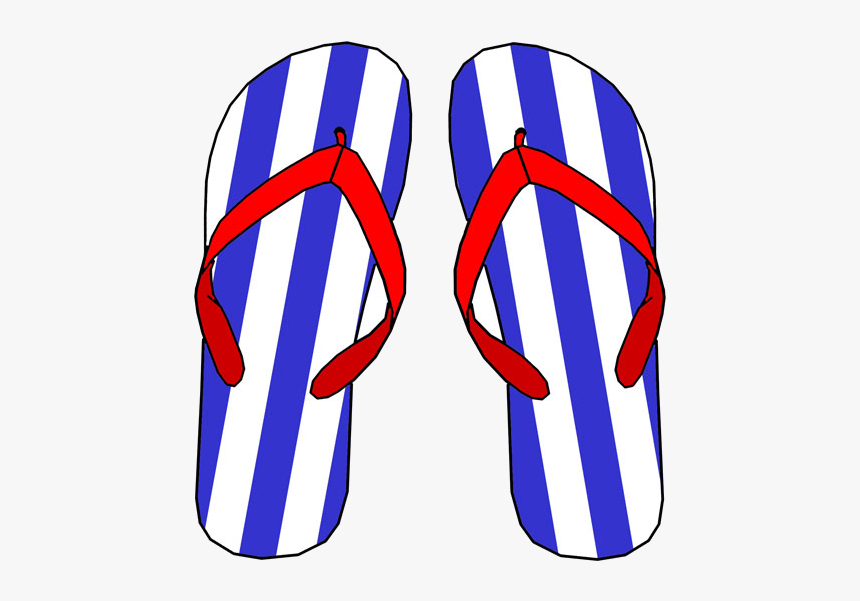 red white and blue flip flops