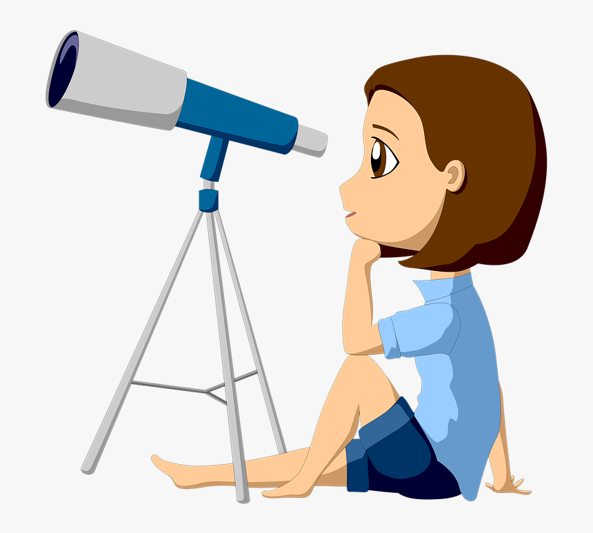 Telescope, Astronomy, Science, To Watch, Girl, Watch - Astronomia Png, Transparent Png