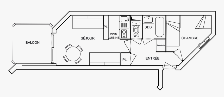 Plan Appart Temple Du Soleil Val Thorens, HD Png Download
