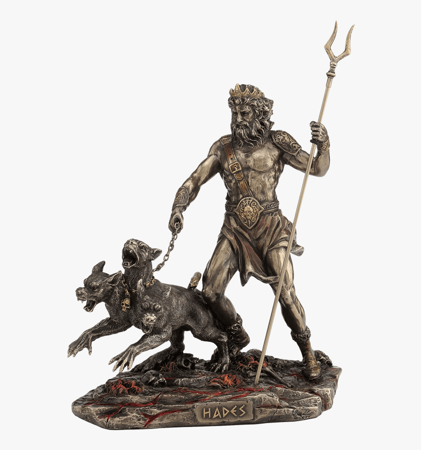 Hades With Bident And Cerberus - Greek Mythology Hades Bident, HD Png Download