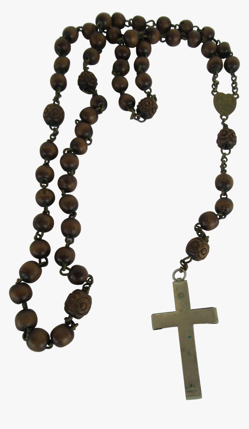 Vintage Ebony France Wooden Clip Royalty Free Library - Transparent Background Rosary Png, Png Download