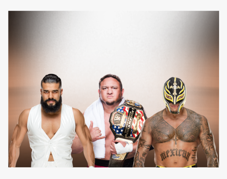 Samoa Joe Vs Rey Mysterio Vs Andrade Wwe United States - Lucha Libre, HD Png Download