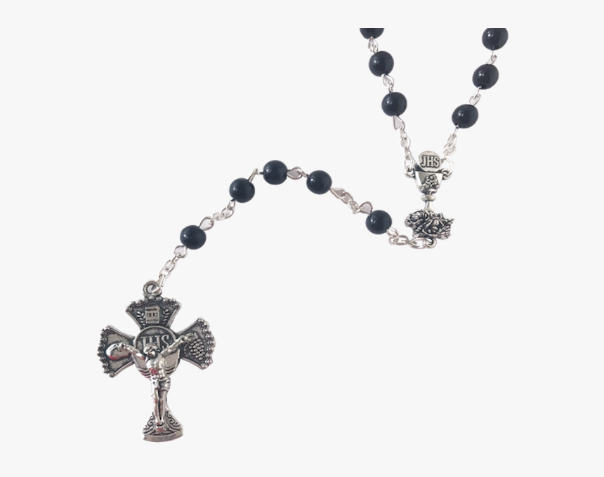 Black First Communion Rosary - Bead, HD Png Download
