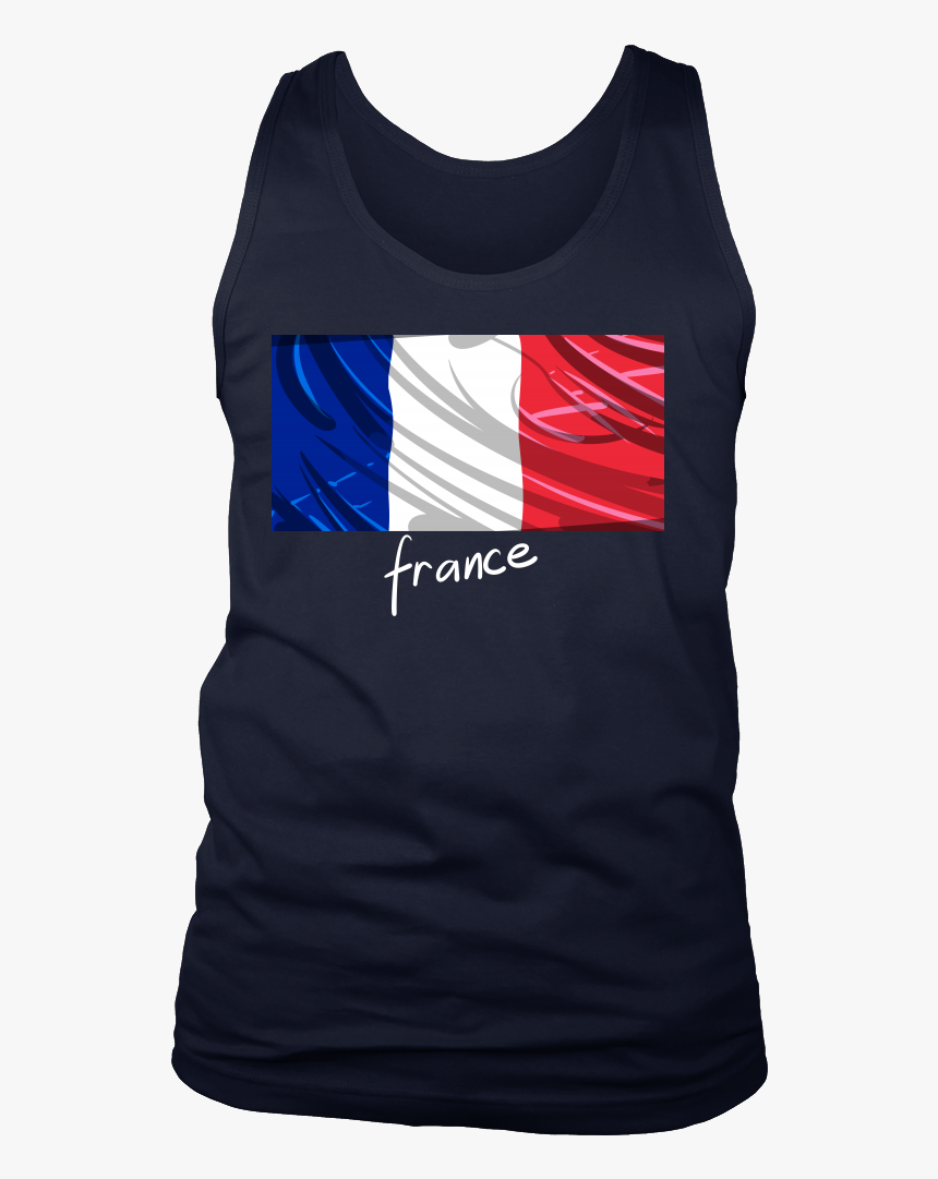 France Graphic Patriotic Vintage Flag Men S Tank - T-shirt, HD Png Download