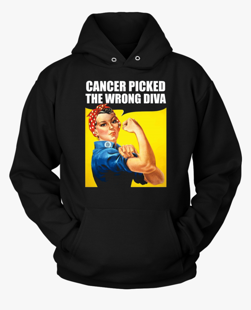 Rosie The Riveter Cancer Picked The Wrong Diva T-shirt - We Can Do It Poster Drawing, HD Png Download