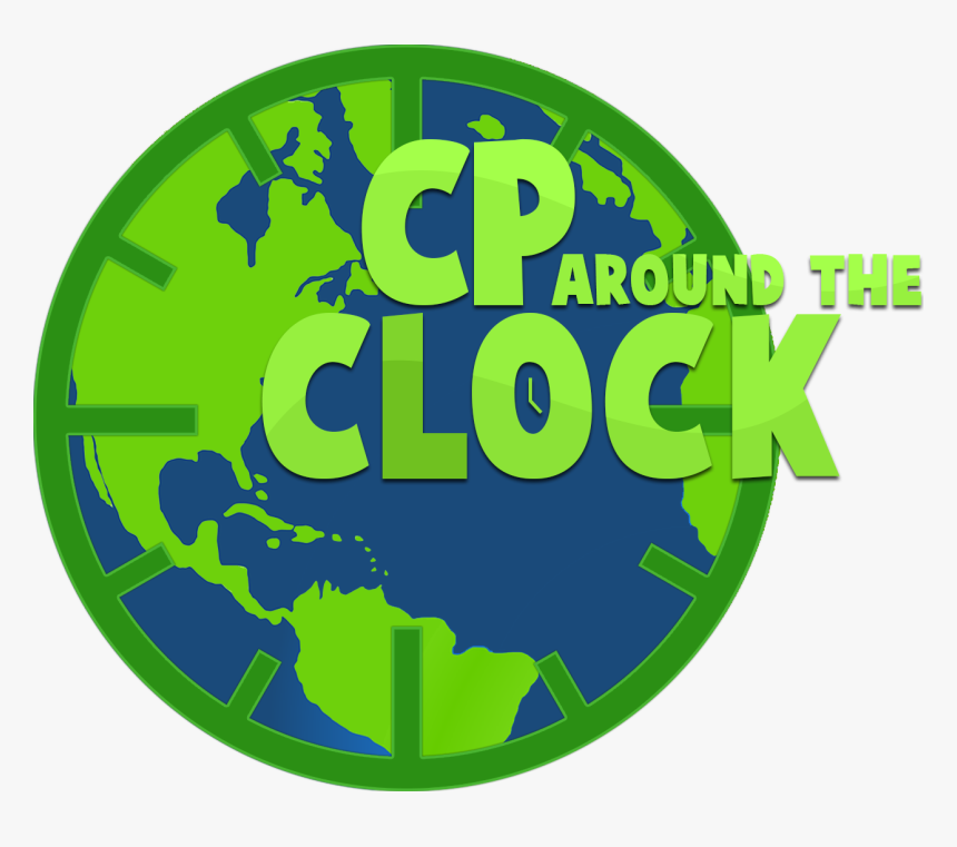 Cp Around The Clock Logo - Earth Clip Art, HD Png Download