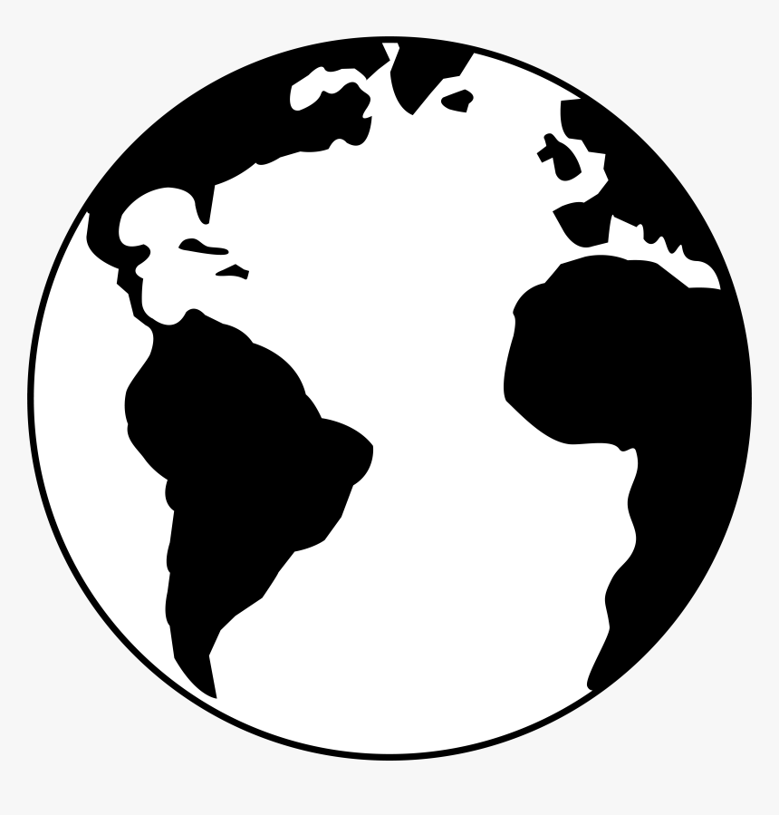 Earth Clipart Black And White, HD Png Download