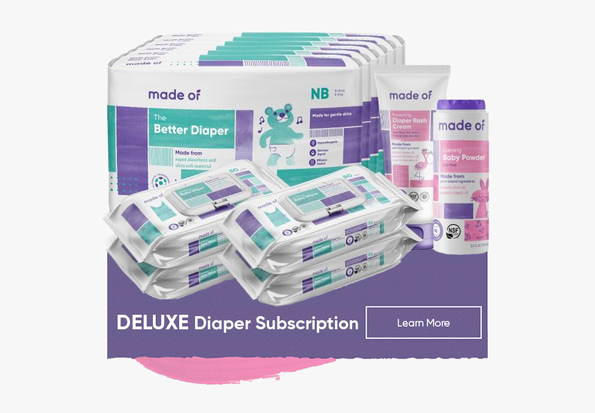 Made Of Deluxe Diaper Subscription - Baby Products Png, Transparent Png